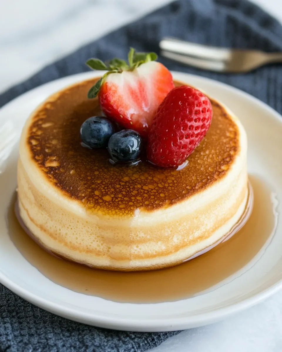 Tasty Easy Fluffy Japanese Pancakes shot