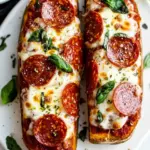 Homemade Easy French Bread Pizza Recipe With Pepperoni photo
