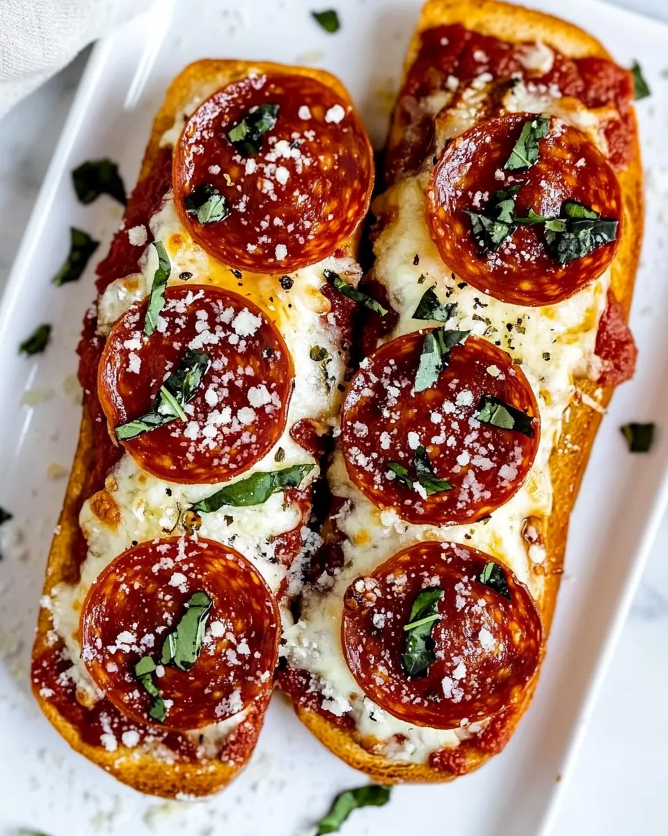 Classic Easy French Bread Pizza Recipe With Pepperoni image