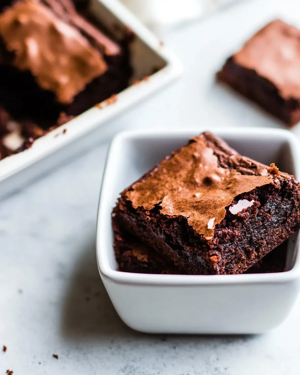 Delicious Easy Gluten-Free Dairy-Free Brownies recipe photo