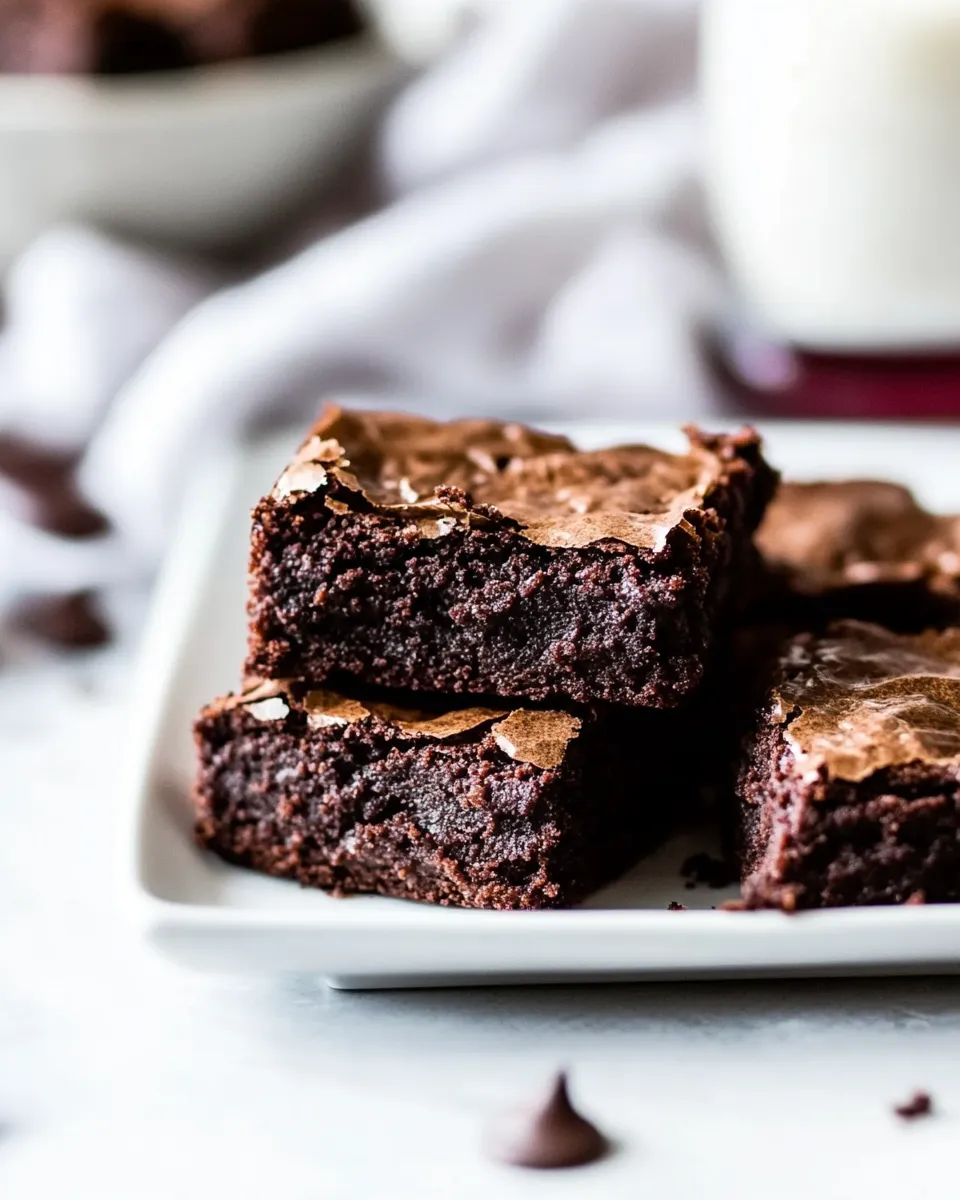 Quick Easy Gluten-Free Dairy-Free Brownies shot