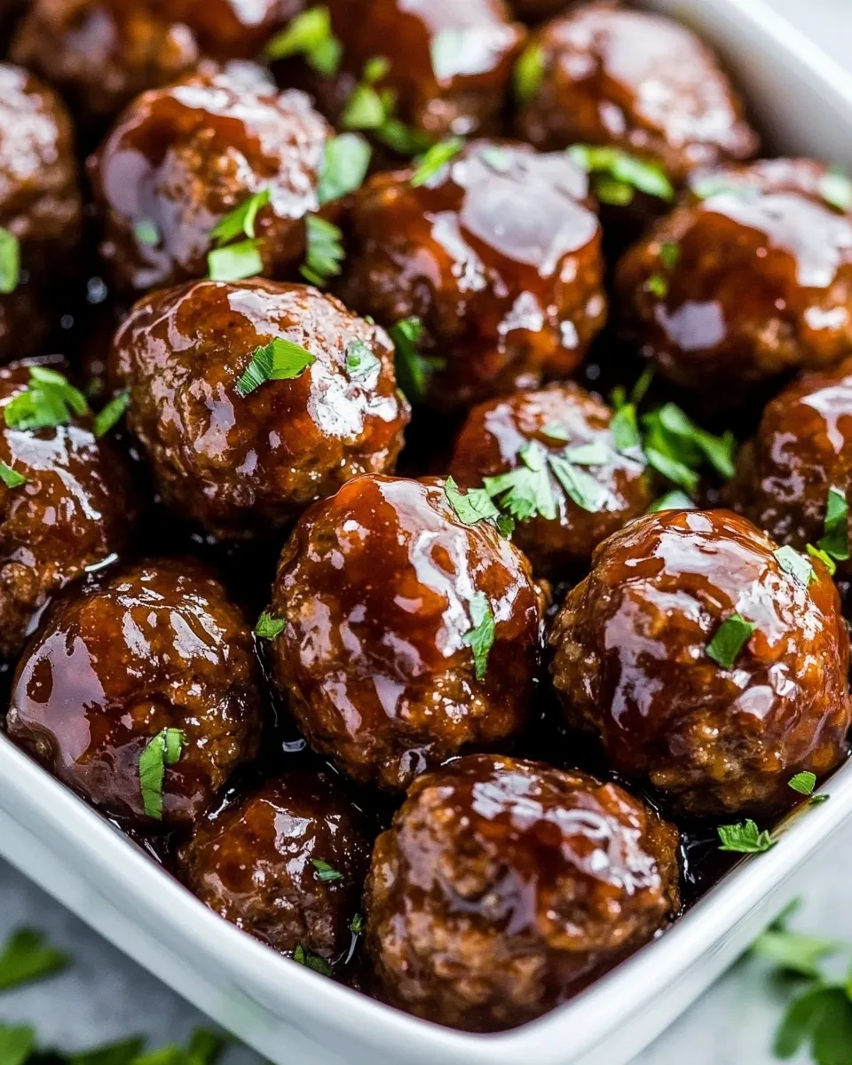 Savory Easy Grape Jelly Meatballs Recipe image