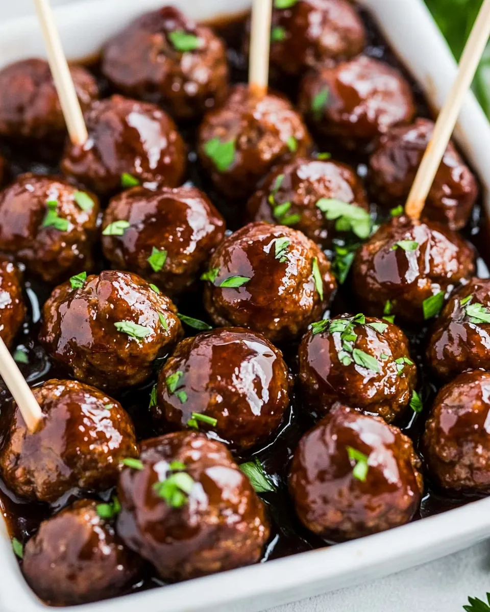 Classic Easy Grape Jelly Meatballs Recipe recipe image