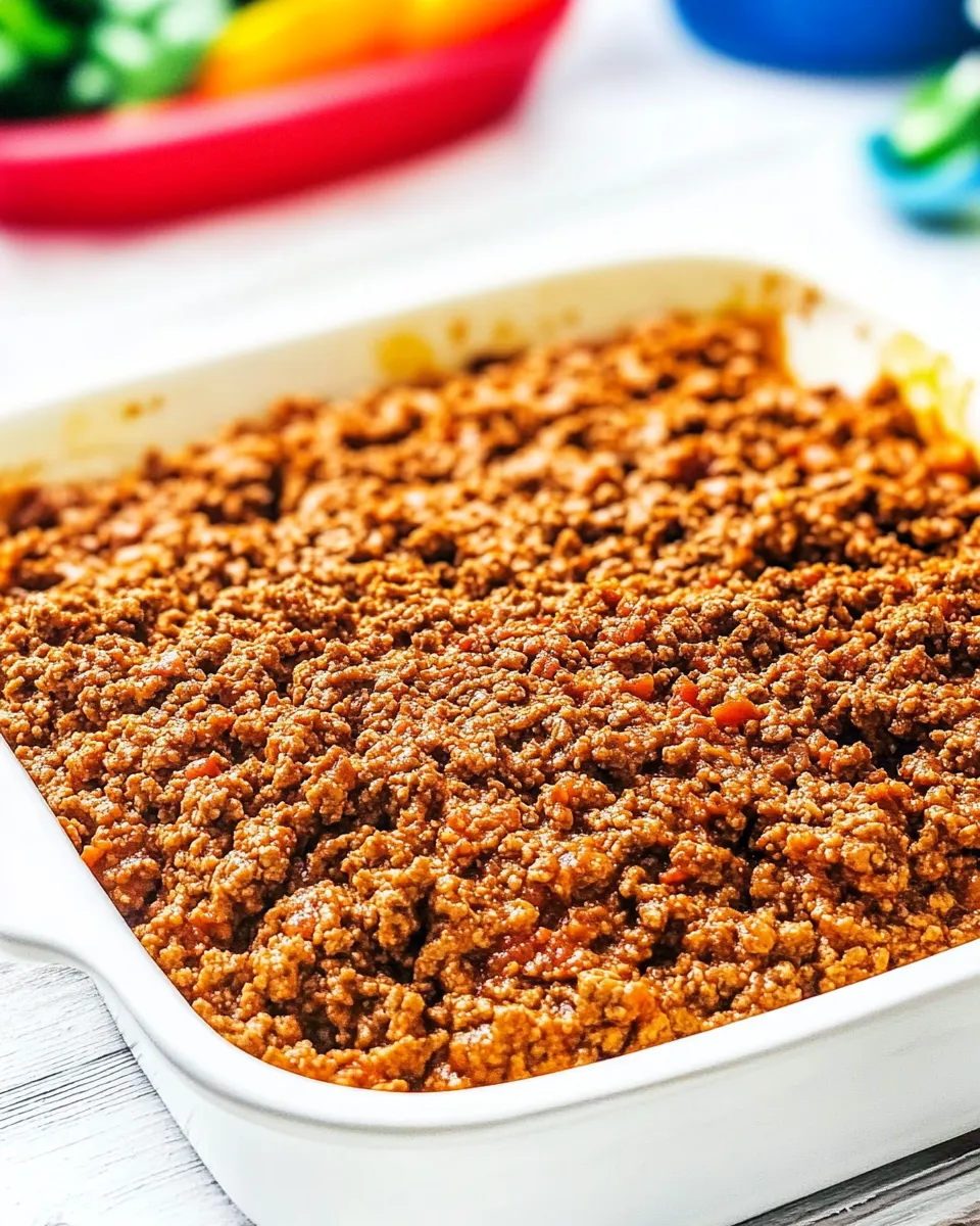 Delicious Easy Ground Beef Taco Meat shot