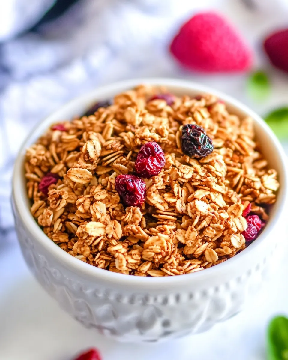 Quick Easy Homemade Granola shot