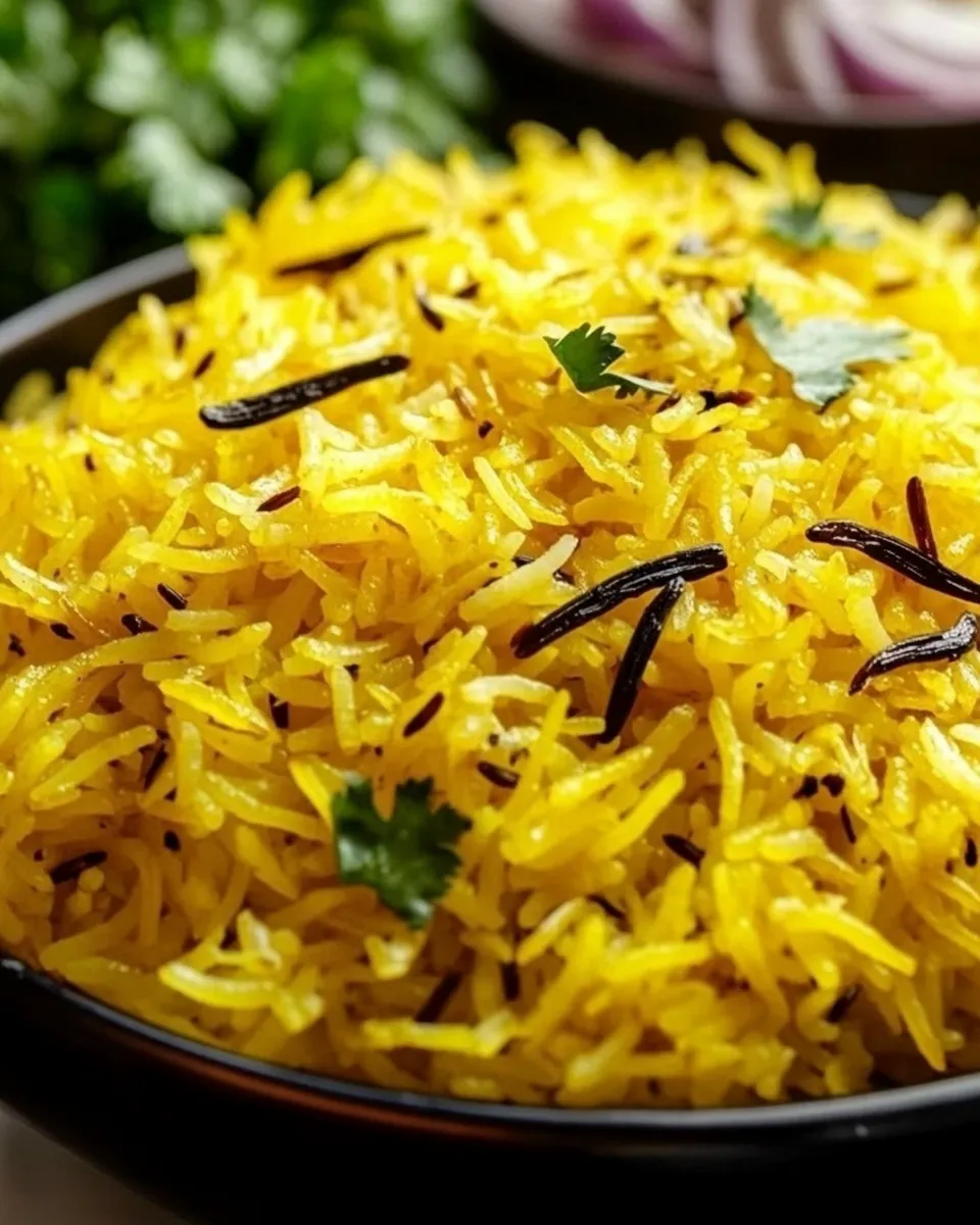 Delicious Easy Indian Rice (Indian Pilau Rice) food shot