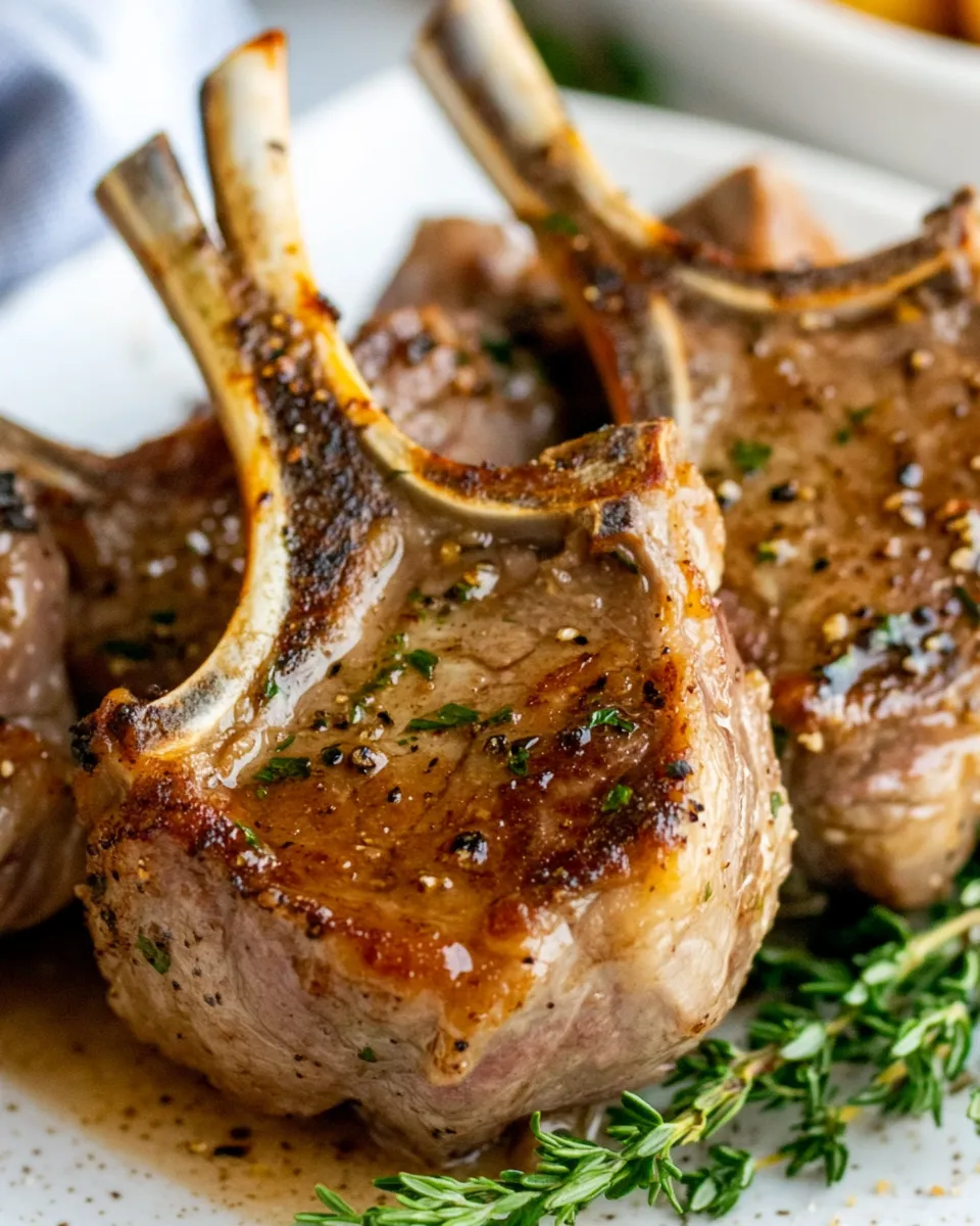 Quick Easy Lamb Porterhouse (Lamb Loin Chops) shot