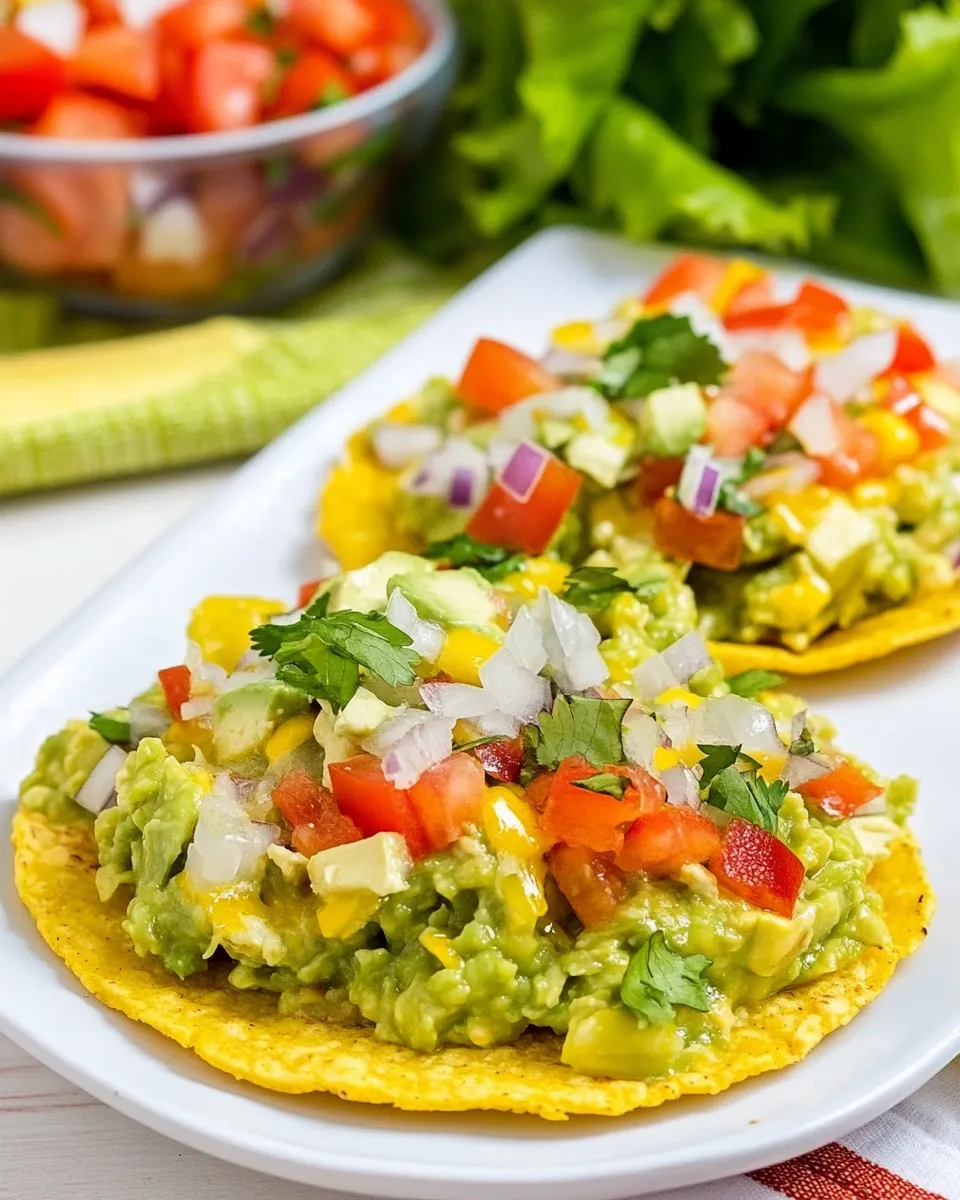 Classic Easy Low-Carb Guacamole Tostadas image
