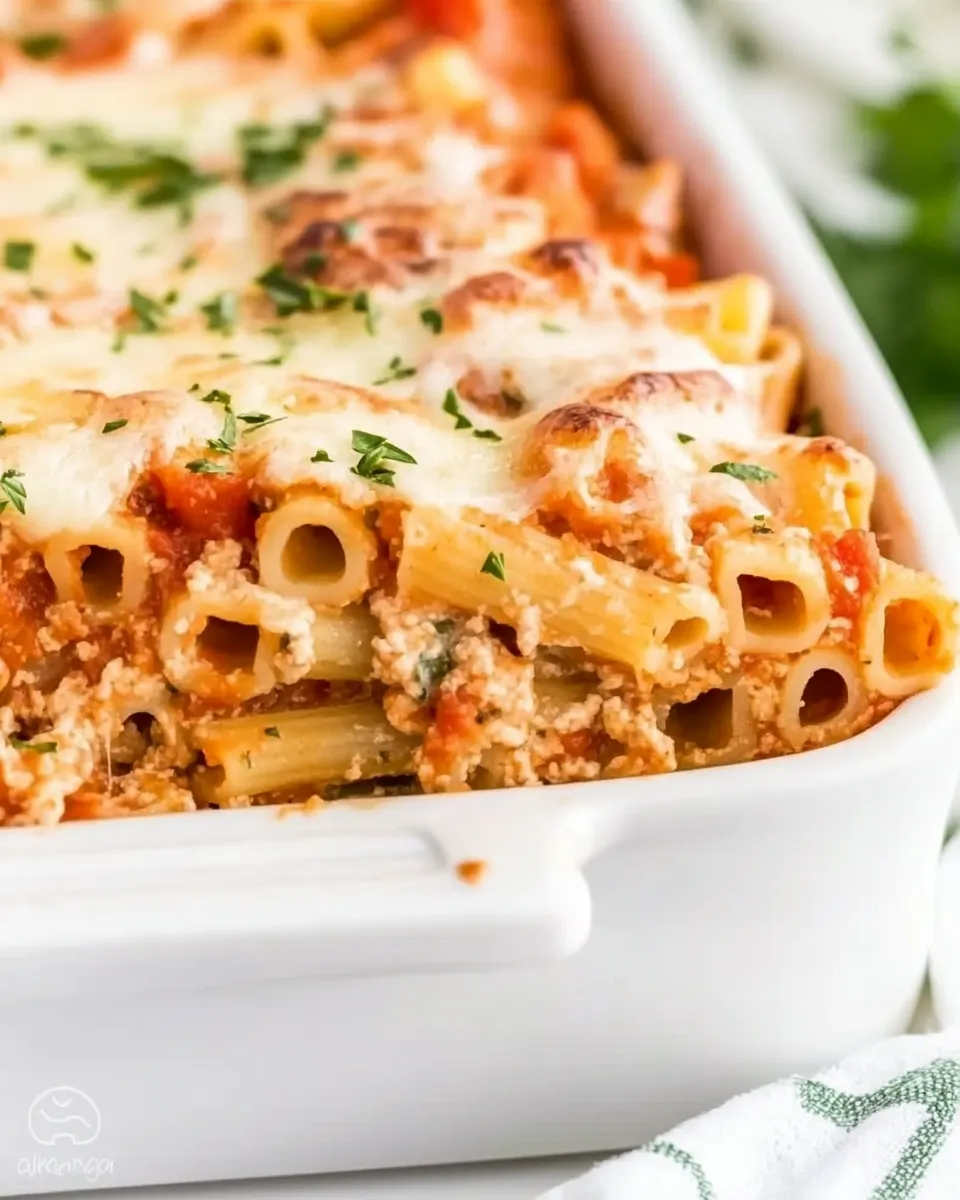 Classic Easy Meatless Baked Ziti Recipe image