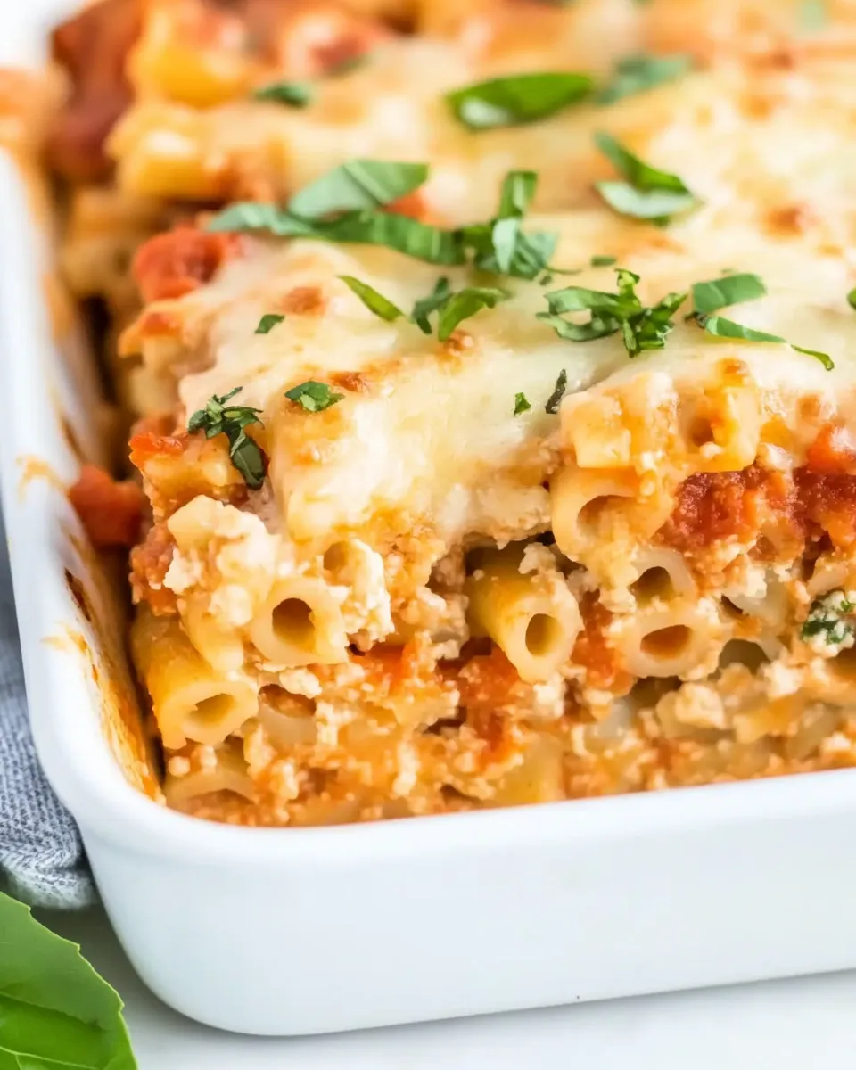 Delicious Easy Meatless Baked Ziti Recipe dish photo