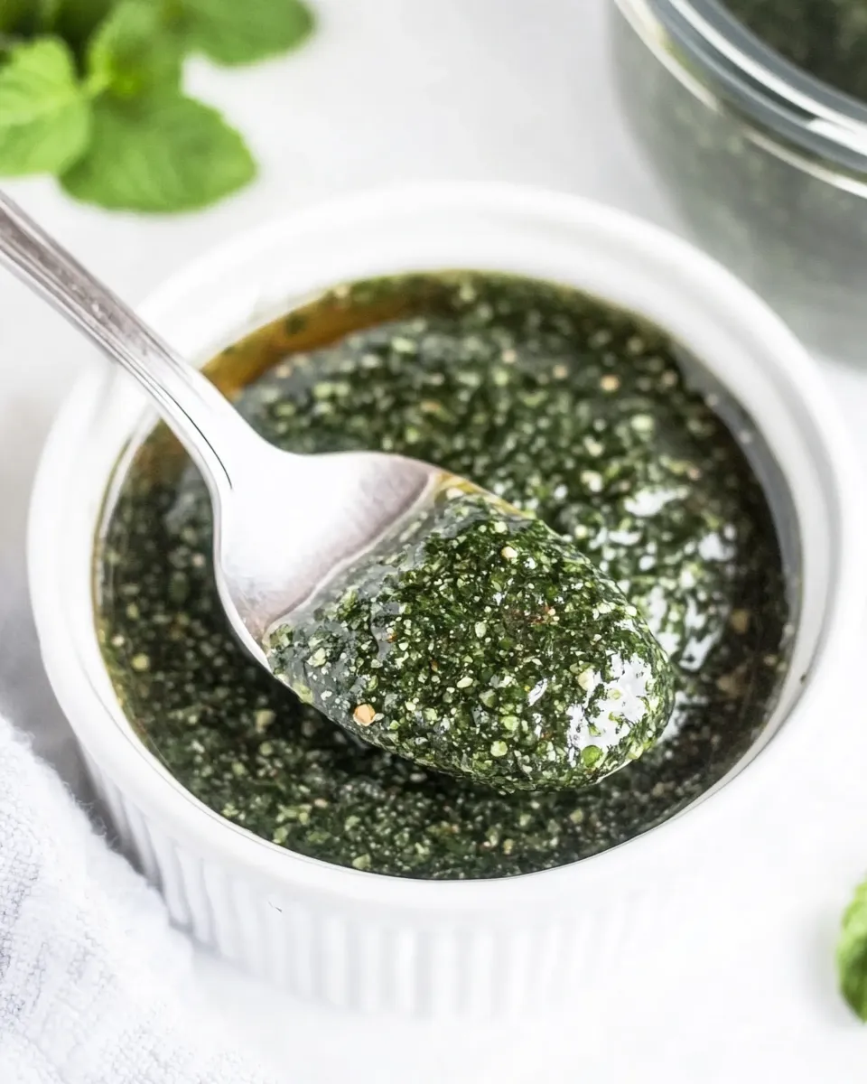 Delicious Easy Mint Sauce Recipe shot