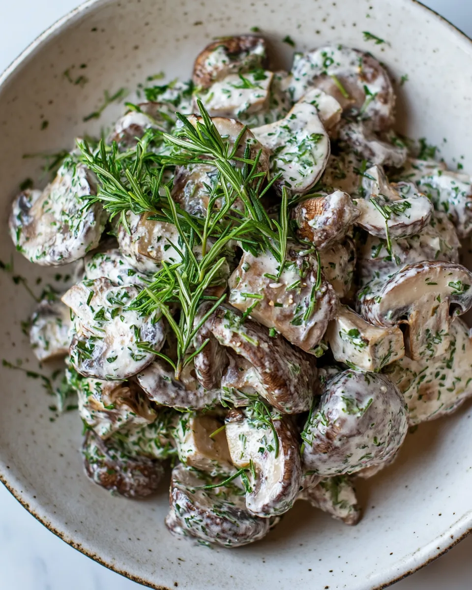 Delicious Easy Mushroom Salad with Herbs recipe photo