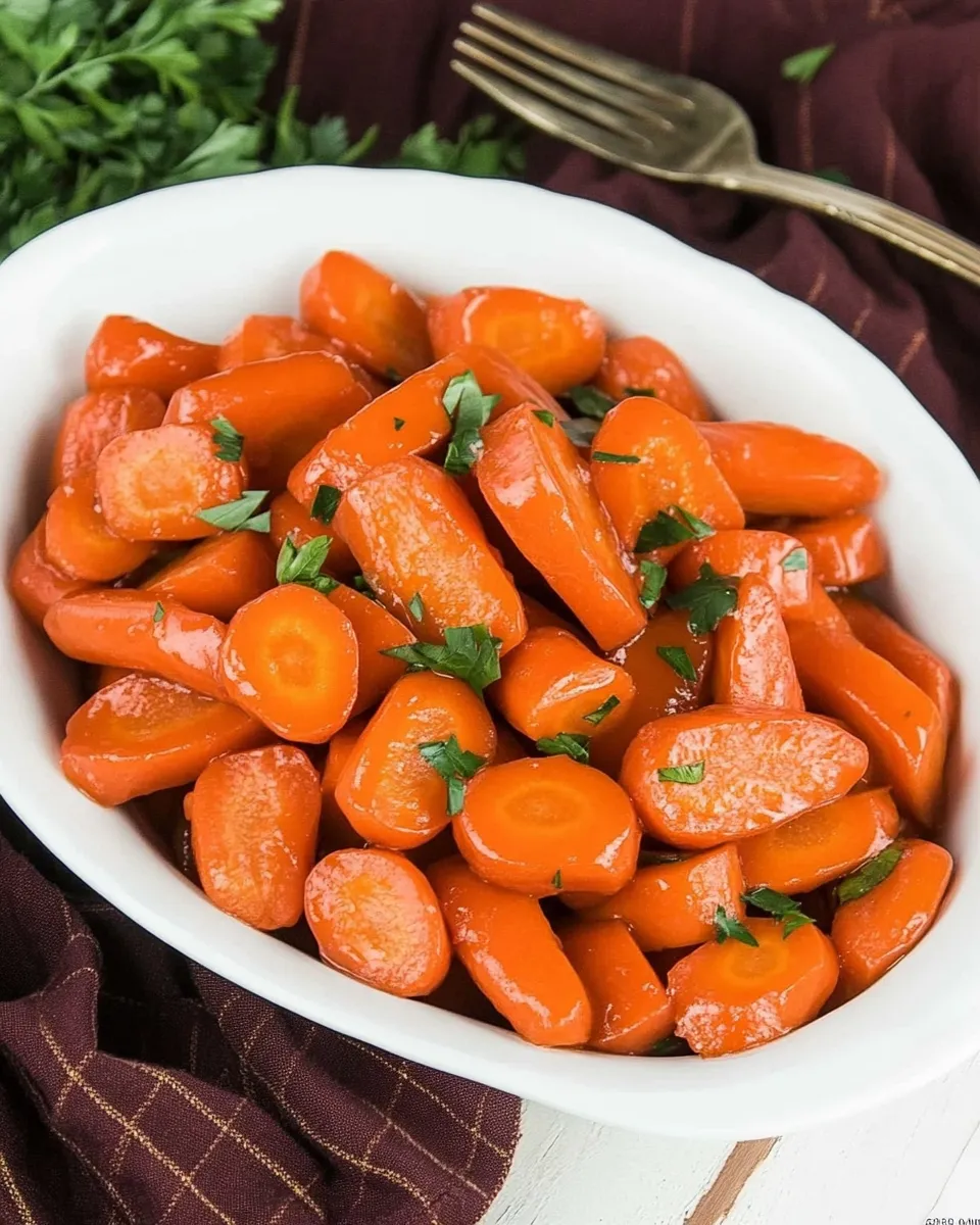 Quick Easy Orange Glazed Carrots shot