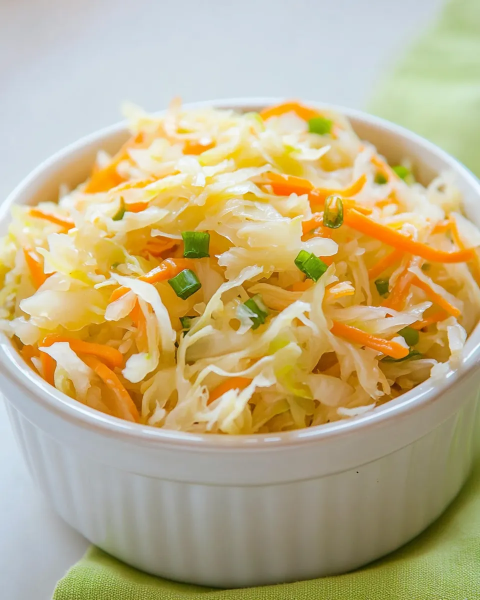 Delicious Easy Overnight Sauerkraut Recipe shot