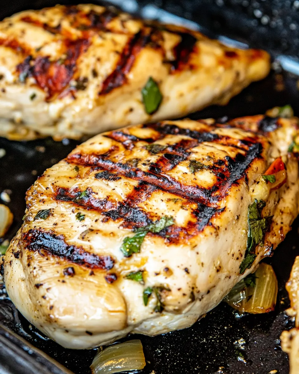 Delicious Easy Pan Grilled Chicken On Stove (Indoors) food shot
