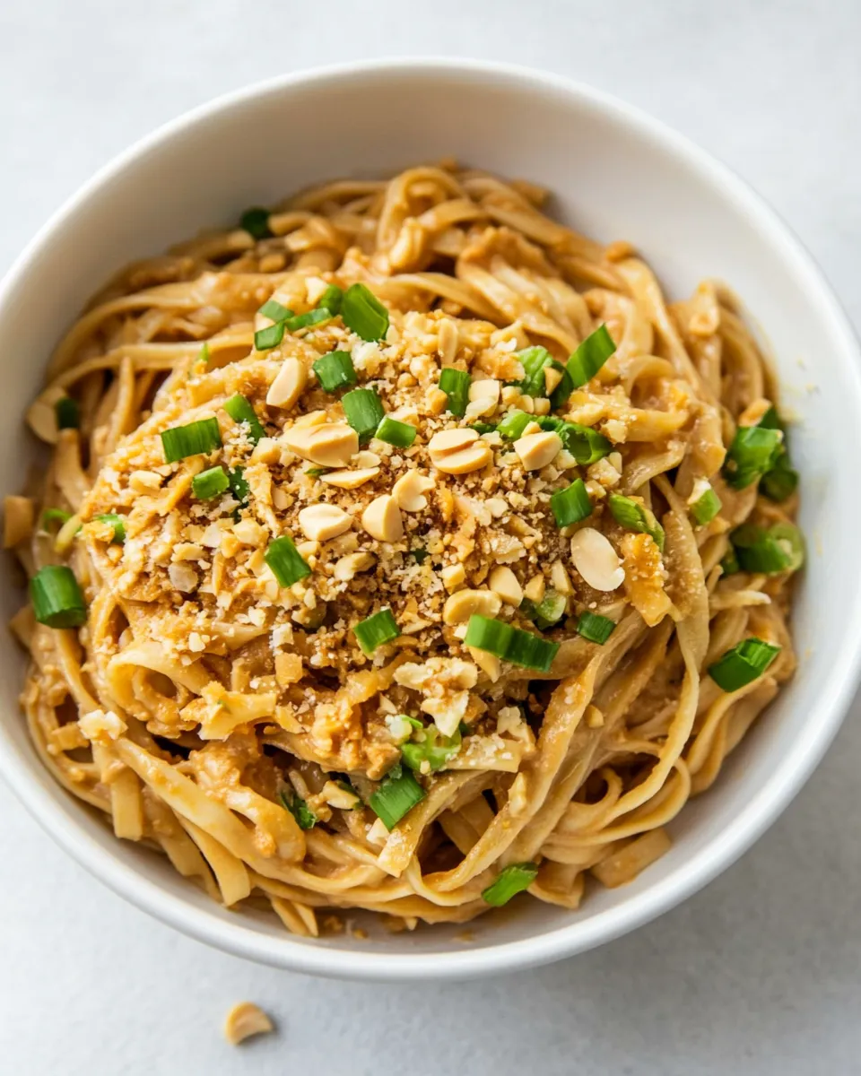 Quick Easy Peanut Noodles shot