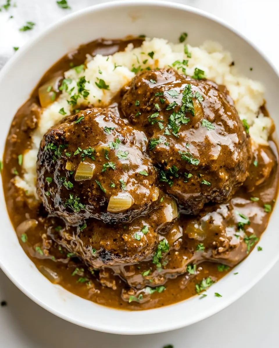 Quick Easy Salisbury Steak shot