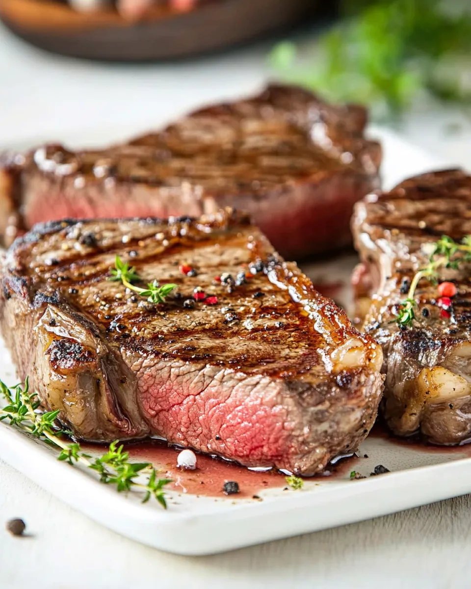 Quick Easy Seared Grass-Fed Ribeye Steaks dish photo