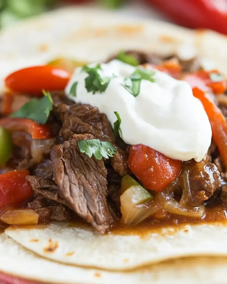 Homemade Easy Slow Cooker Beef Fajitas for Two photo