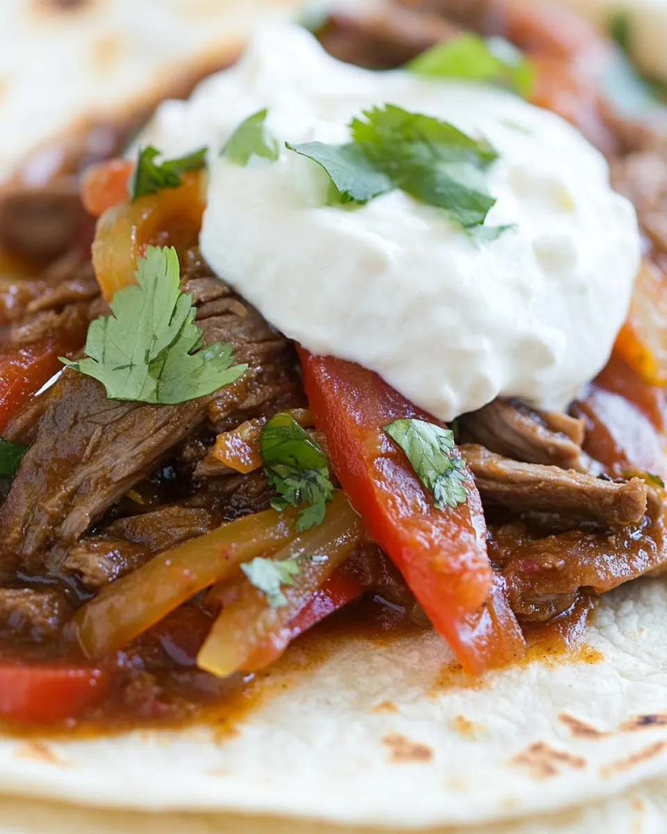 Classic Easy Slow Cooker Beef Fajitas for Two image
