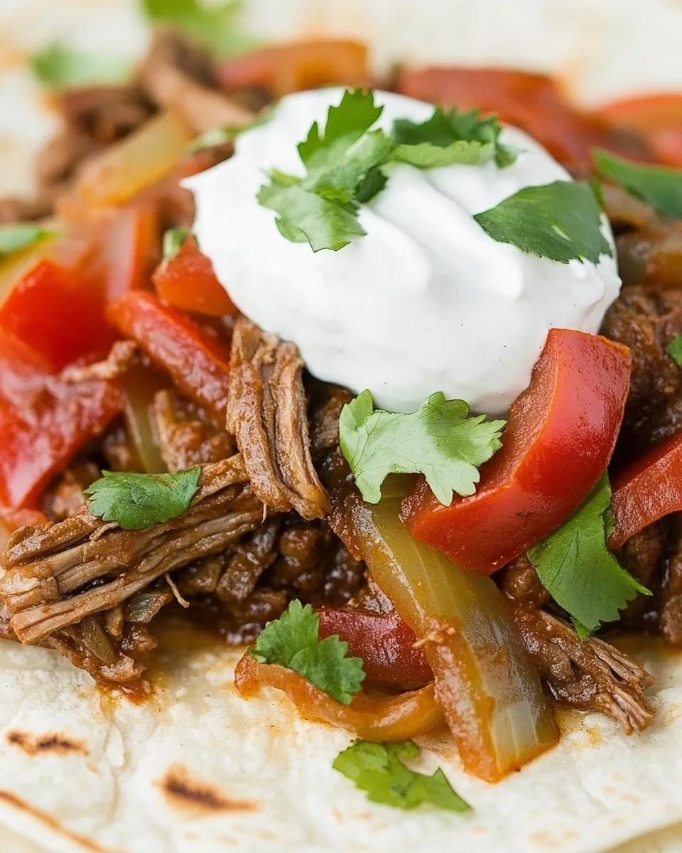 Delicious Easy Slow Cooker Beef Fajitas for Two recipe photo