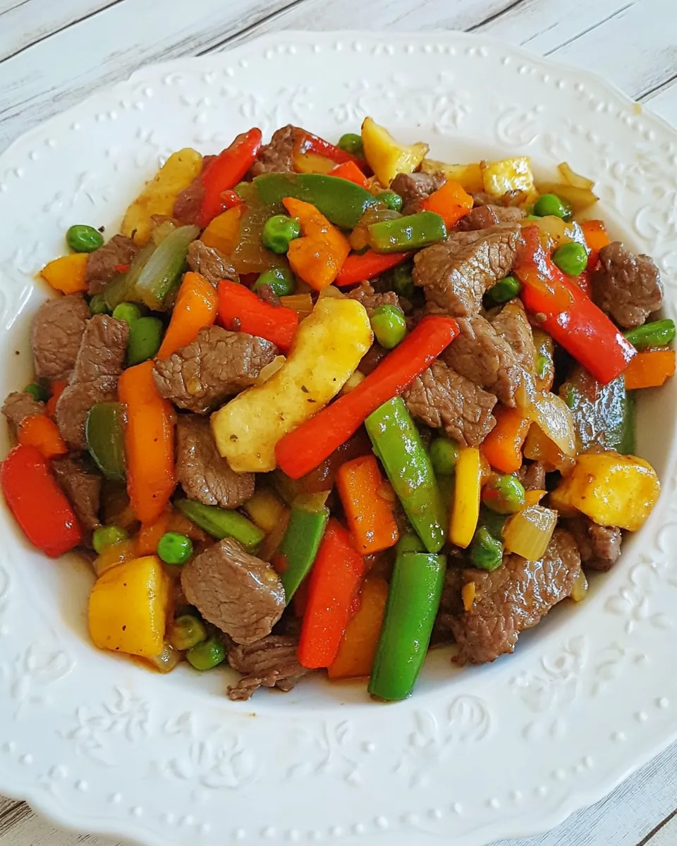 Classic Easy Stir Fried Beef with Vegetables image