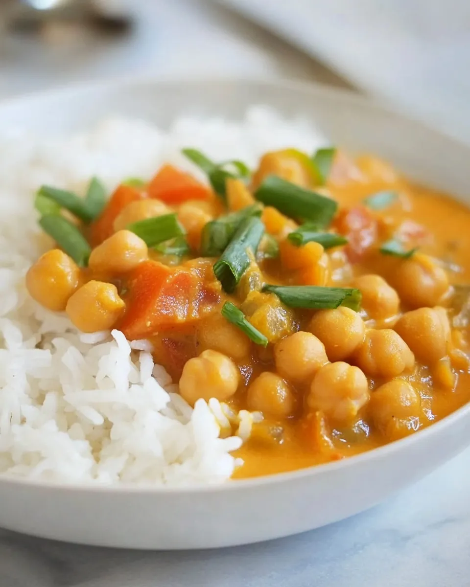 Perfect Easy Thai-Style Chickpea Curry with Coconut Rice. image