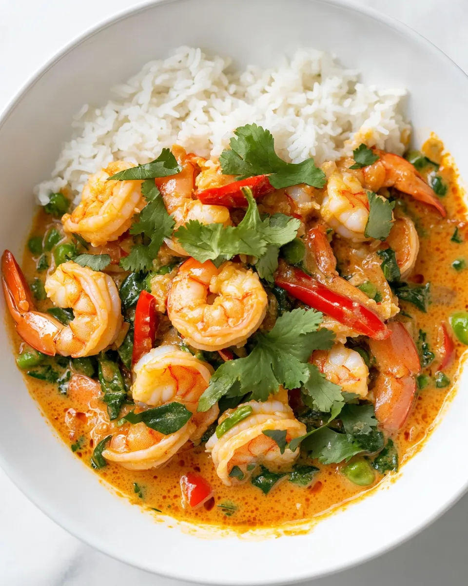 Quick Easy Thai Shrimp Curry shot