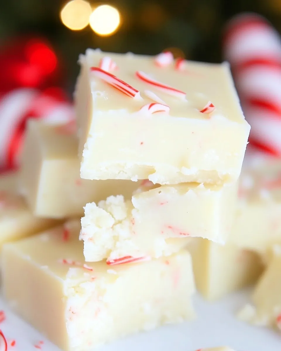 Quick Easy White Chocolate Peppermint Fudge Recipe recipe photo
