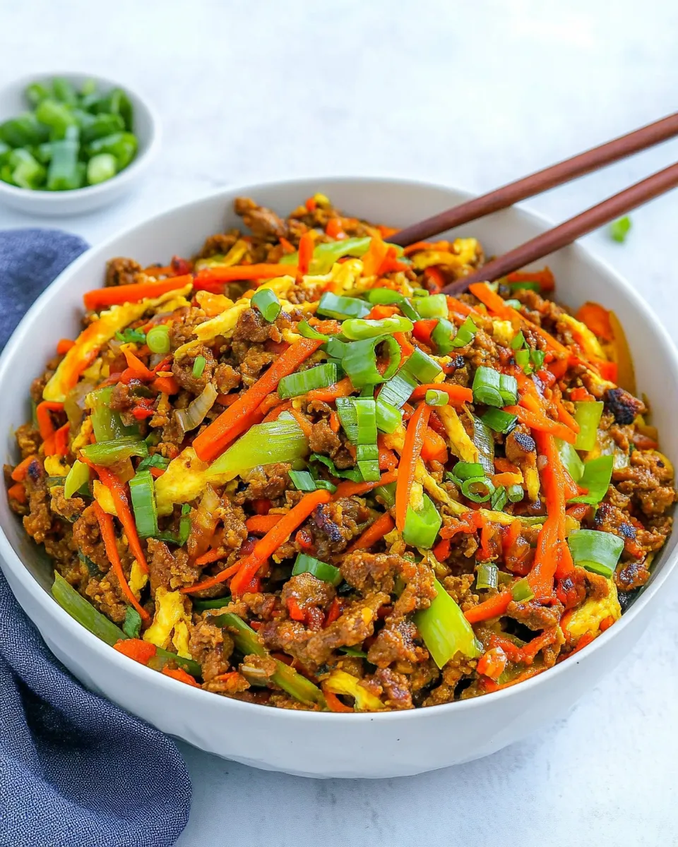 Easy Egg Roll in a Bowl Recipe shot