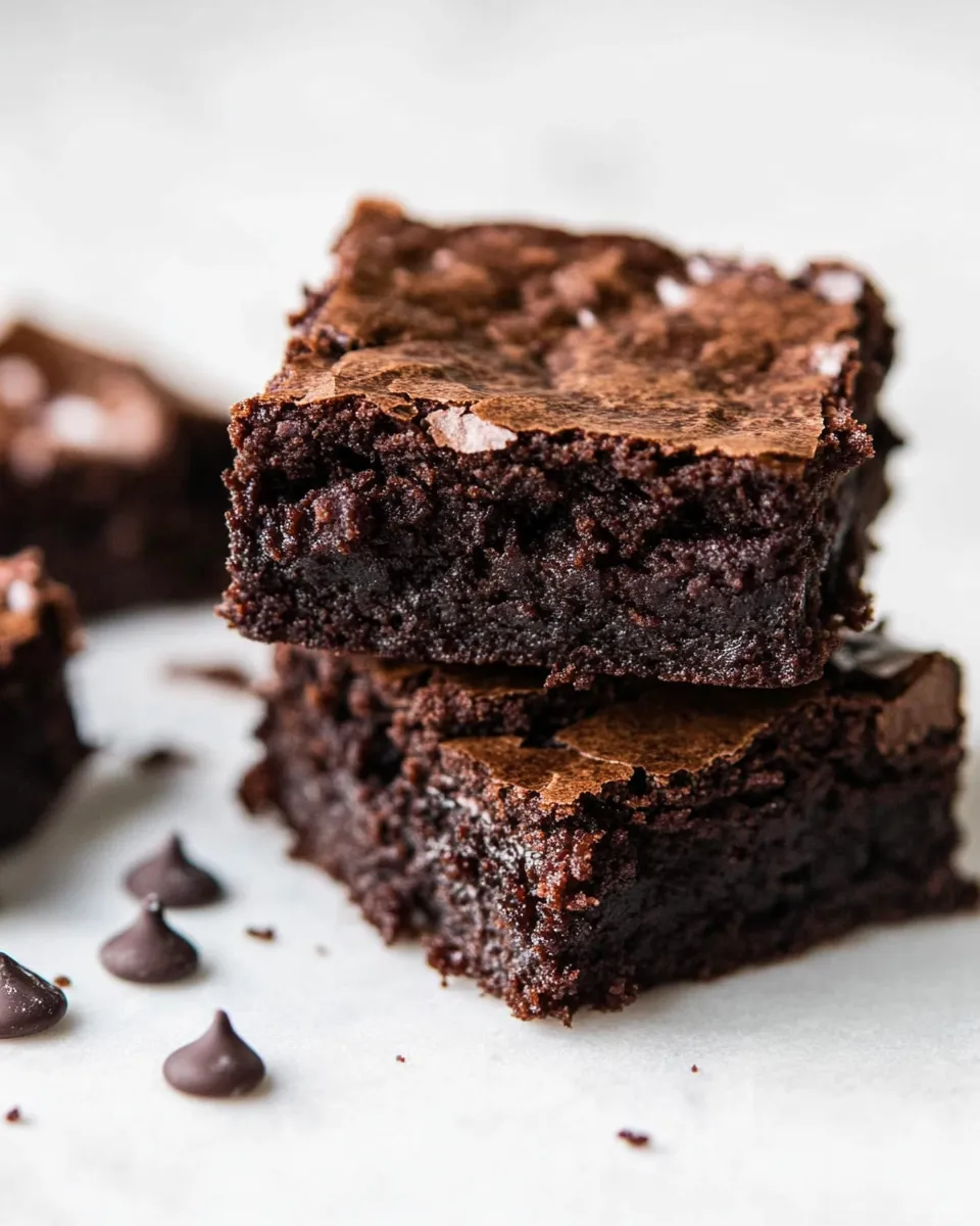 Delicious Eggless Brownies shot