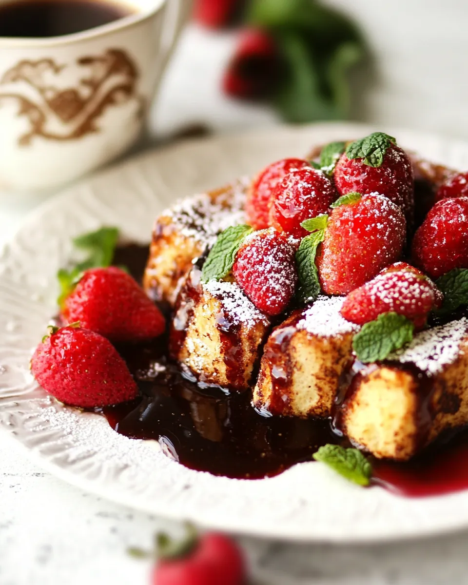 Delicious Espresso Angel Food Cake French Toast shot