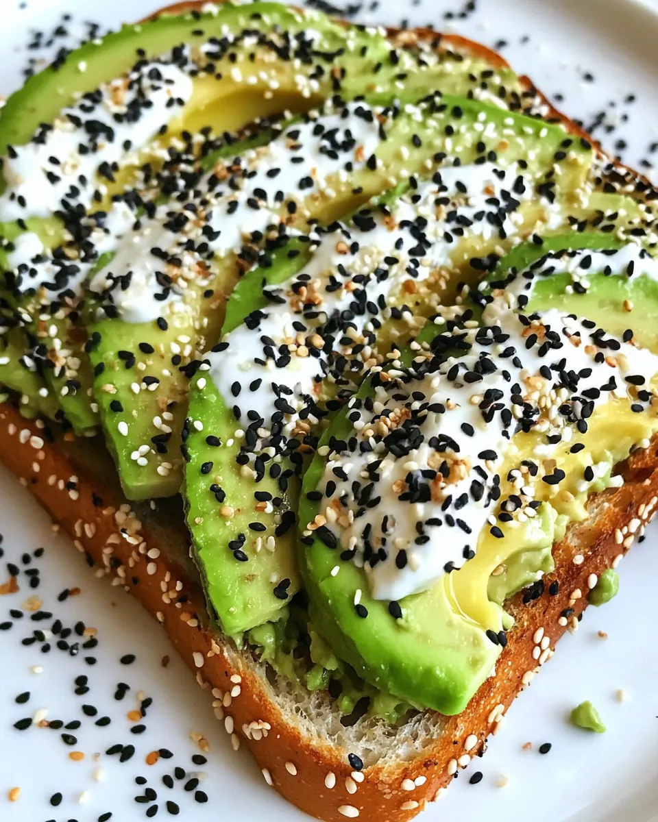 Delicious Everything Bagel Avocado Toast shot