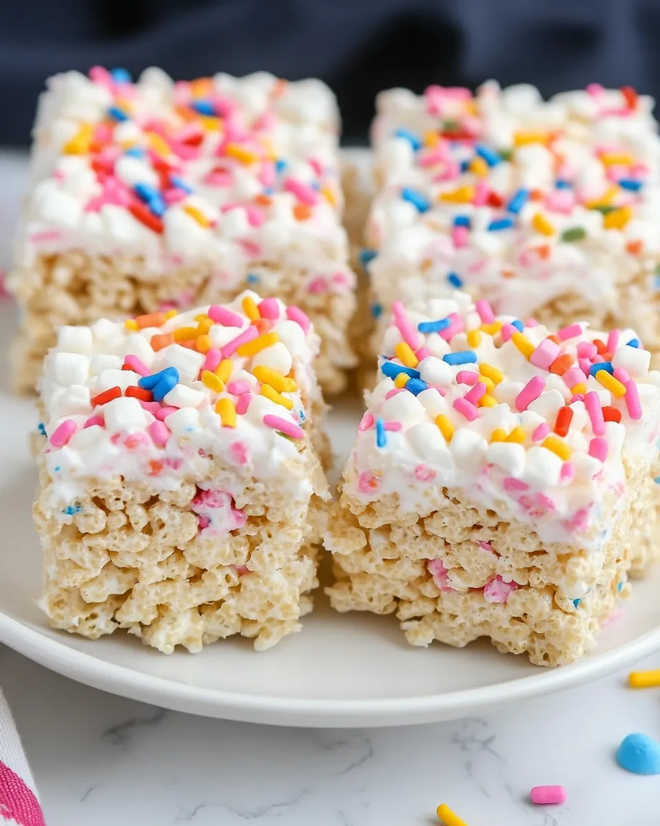 Easy Extra-Marshmallow Rice Krispies Bars with Confetti recipe photo