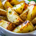 Homemade Extra Crispy Baked Garlic & Herb Potato Wedges photo