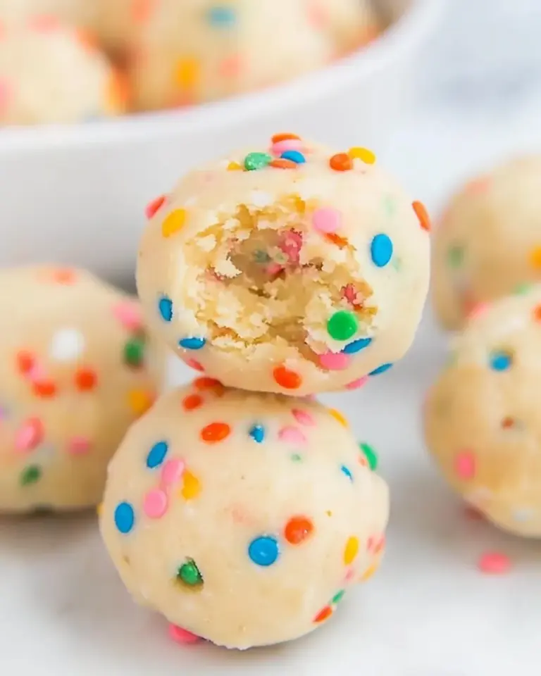 Homemade FUNFETTI-Inspired Cookie Dough Balls photo