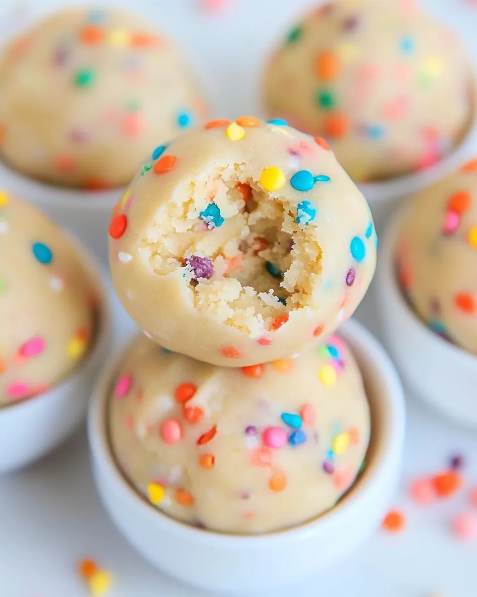 Easy FUNFETTI-Inspired Cookie Dough Balls recipe photo