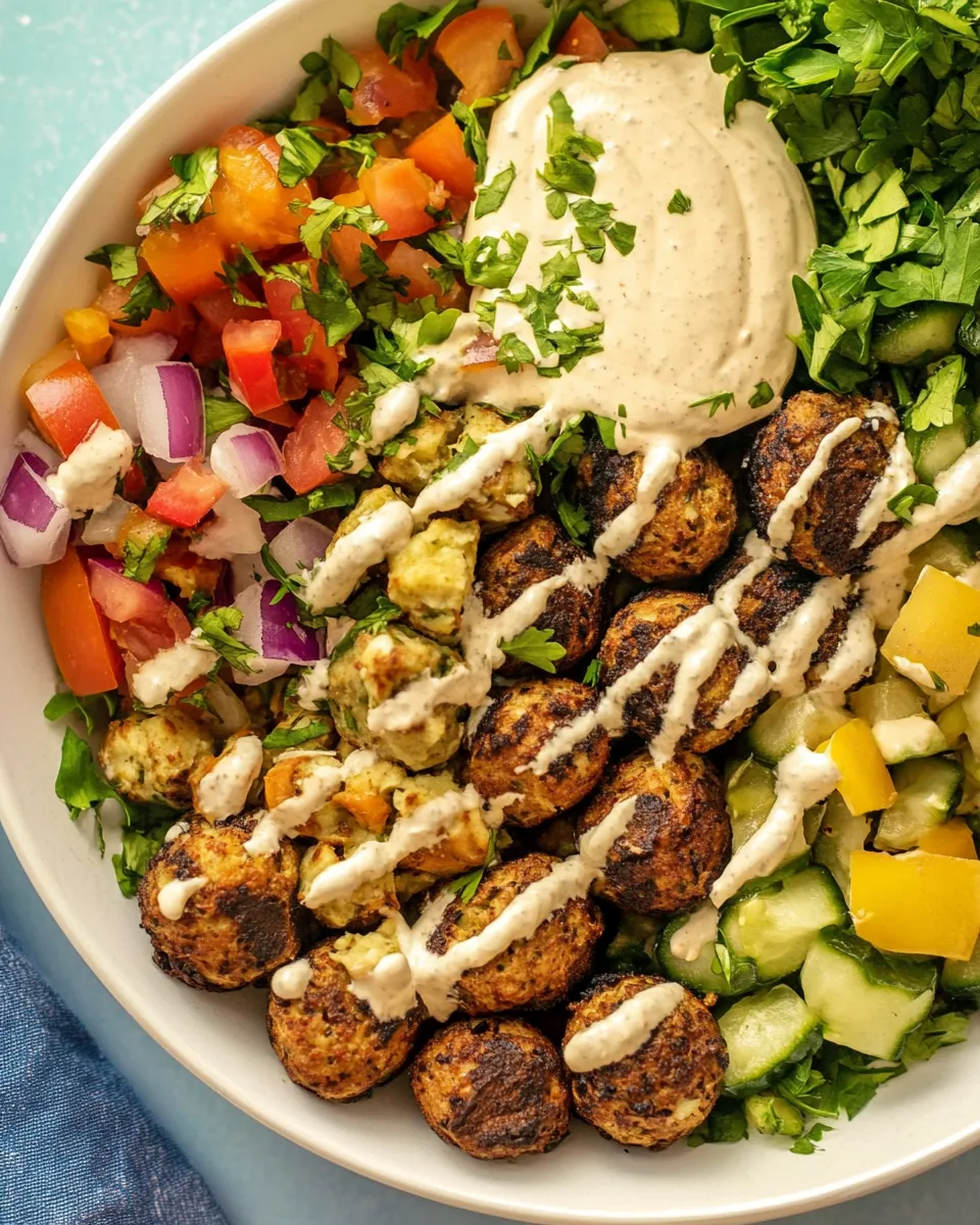 Delicious Falafel Bowl shot