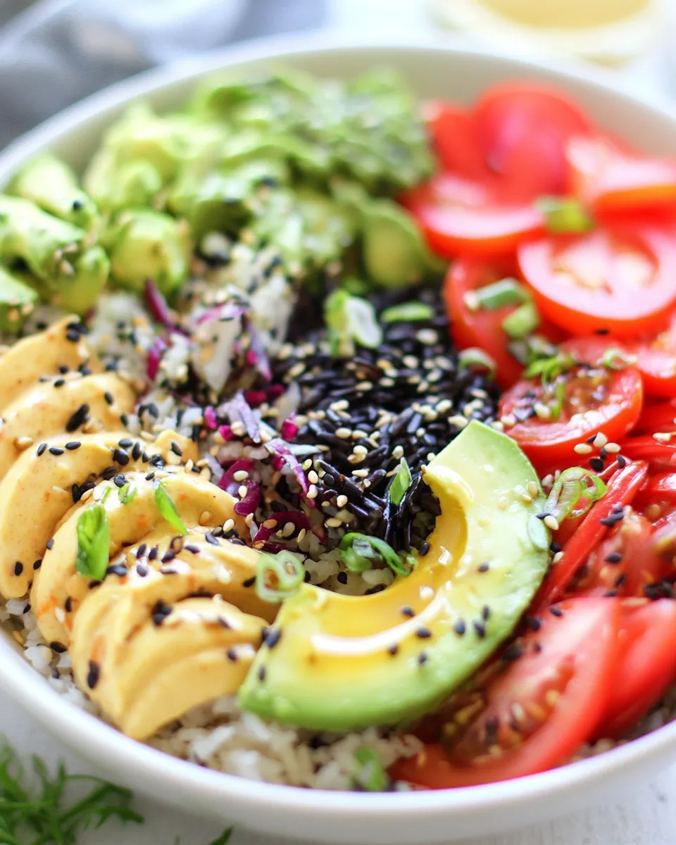 Savory Farmers Market Forbidden Rice Buddha Bowls with Apricot Tahini Sauce dish photo