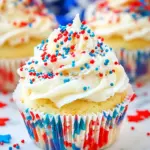 Homemade Fireworks Funfetti Cupcakes photo
