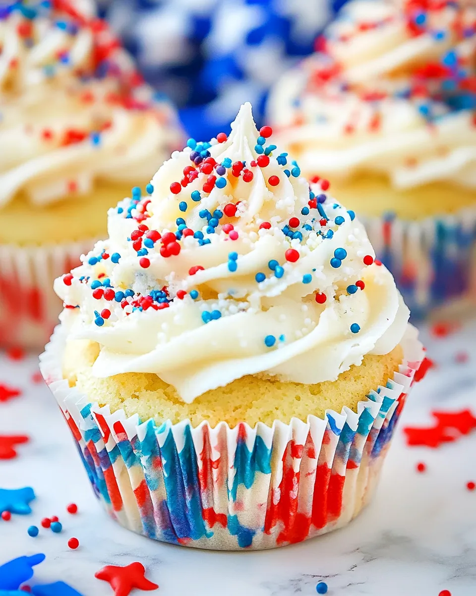 Homemade Fireworks Funfetti Cupcakes photo