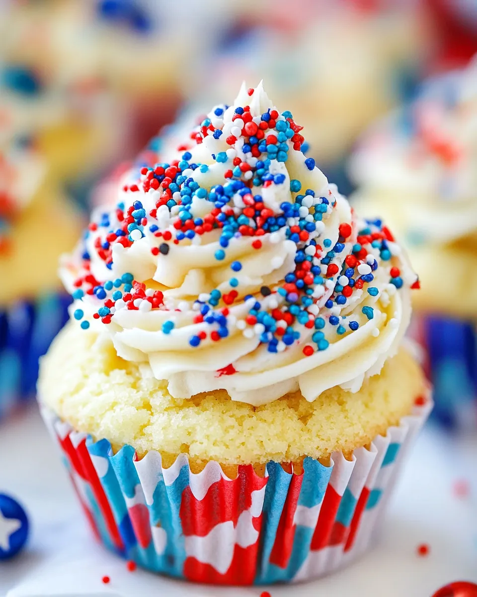 Tasty Fireworks Funfetti Cupcakes shot