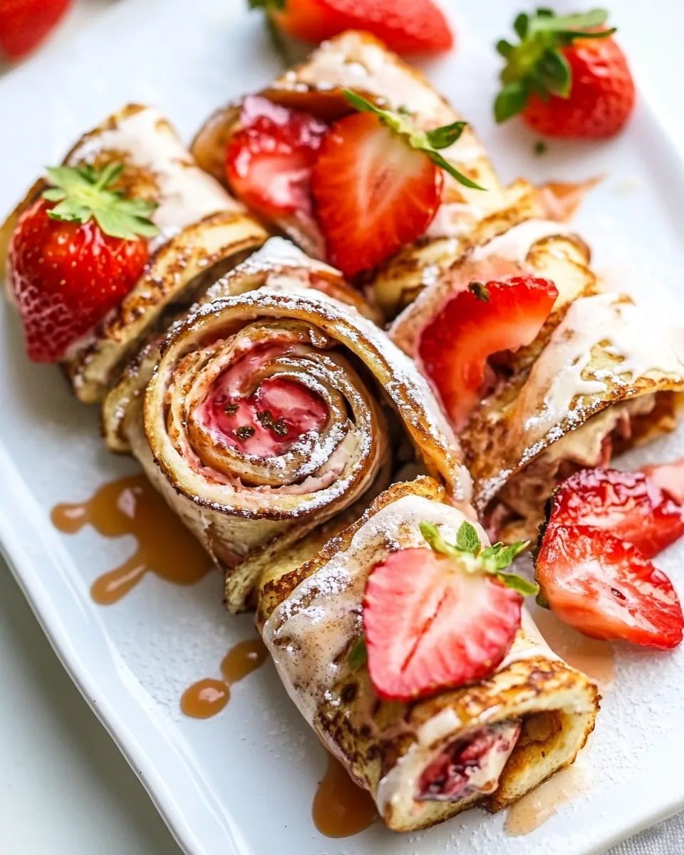Quick Flatbread French Toast Roll Ups or French Toast Pinwheels recipe photo