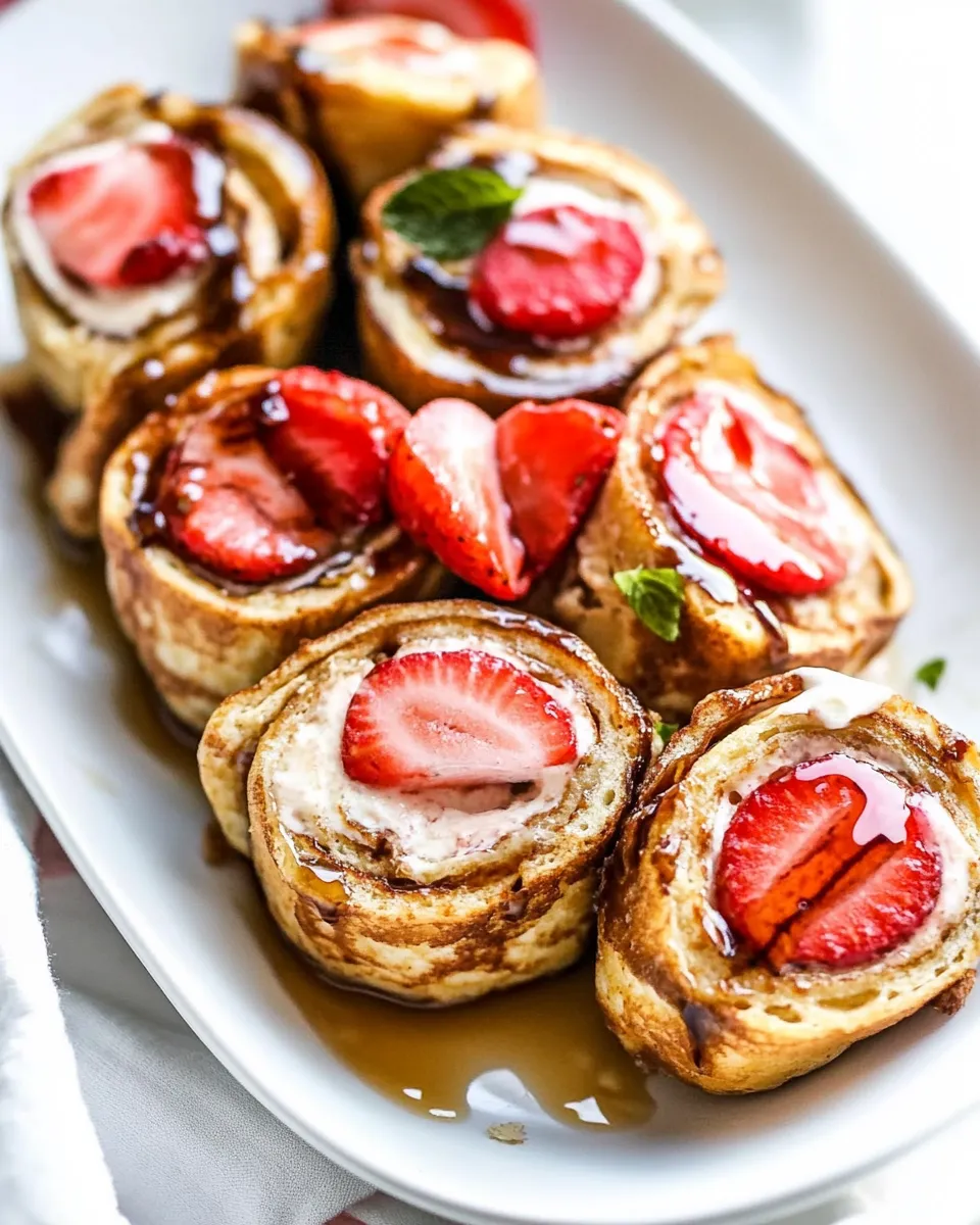 Tasty Flatbread French Toast Roll Ups or French Toast Pinwheels dish photo