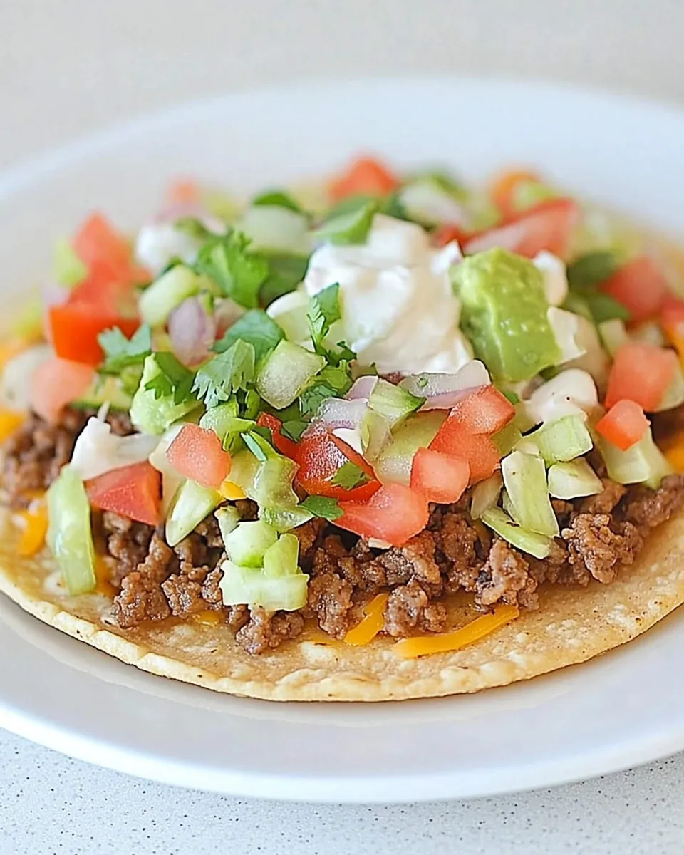 Delicious Flatbread Tacos shot