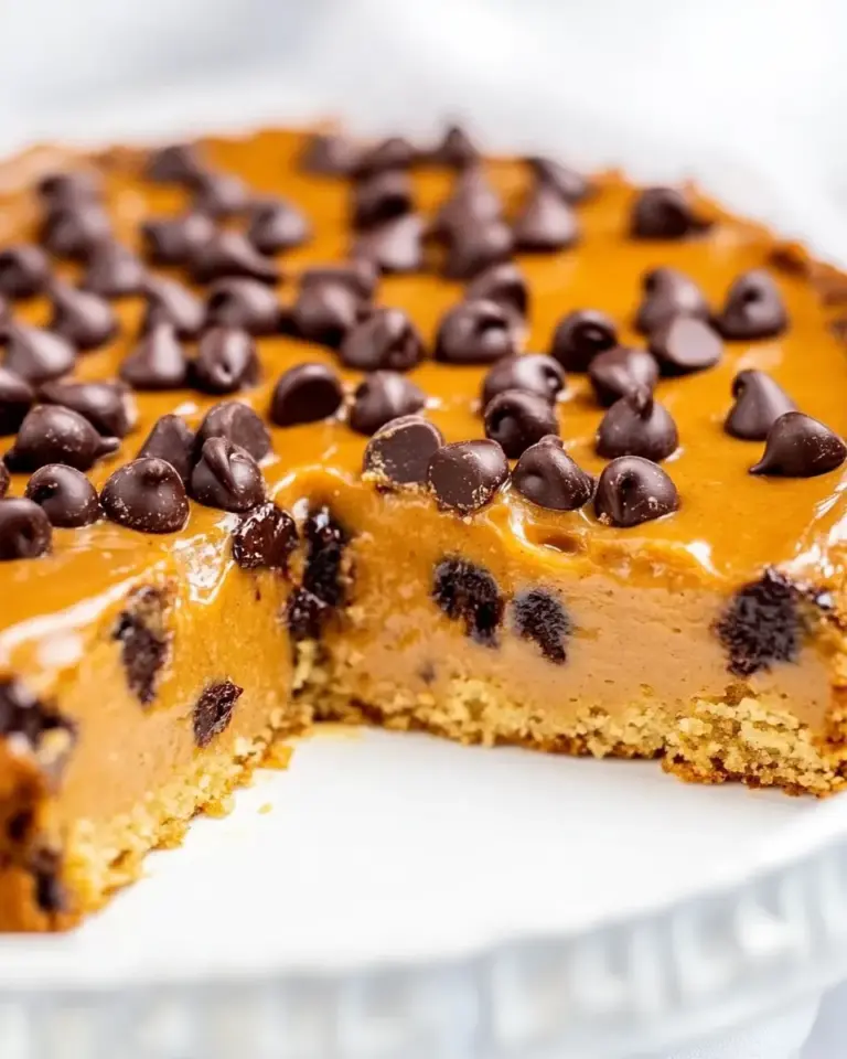 Homemade Flourless Peanut Butter Chocolate Chip Blender Cake photo