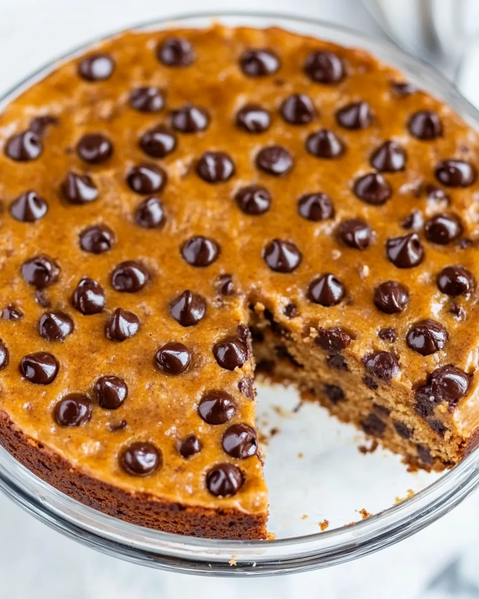 Easy Flourless Peanut Butter Chocolate Chip Blender Cake recipe photo