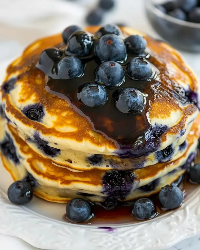 Homemade Fluffy Blueberry Pancakes photo
