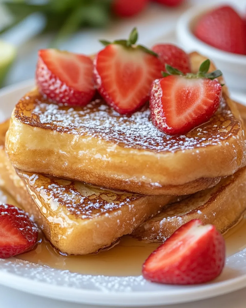 Delicious Fluffy French Toast shot