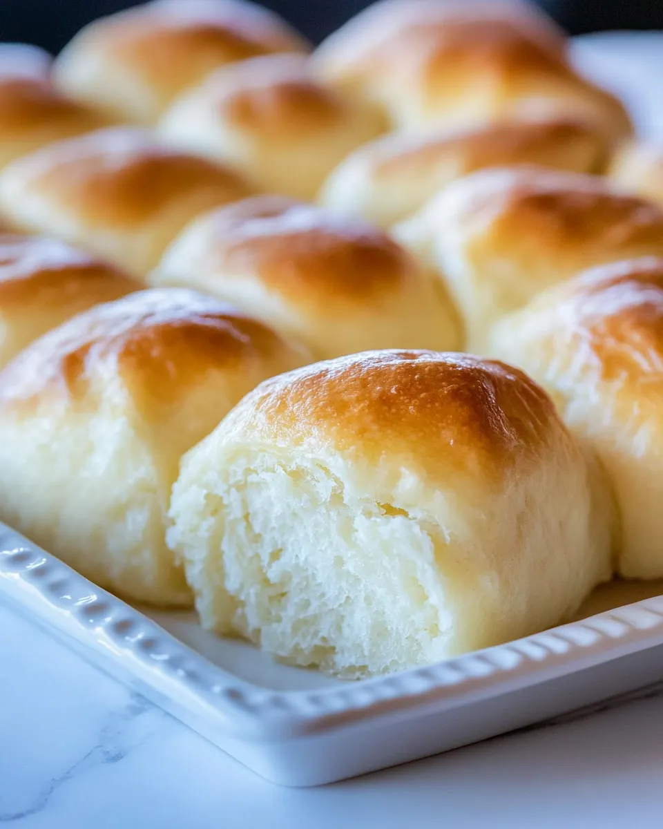 Delicious Fluffy Potato Rolls shot